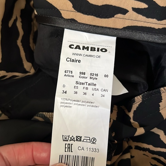 Cambio Claire Cropped Animal Print Trouser 34 - Picture 5 of 8